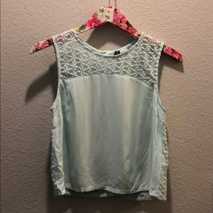 Sky Blue H&M Short Waisted Blouse